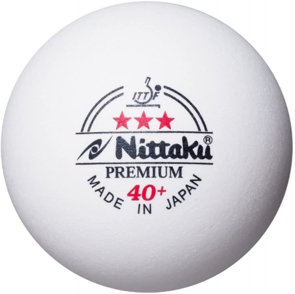 NITTAKU 3-Star Premium 40+ Table Tennis Balls (3 Pack)