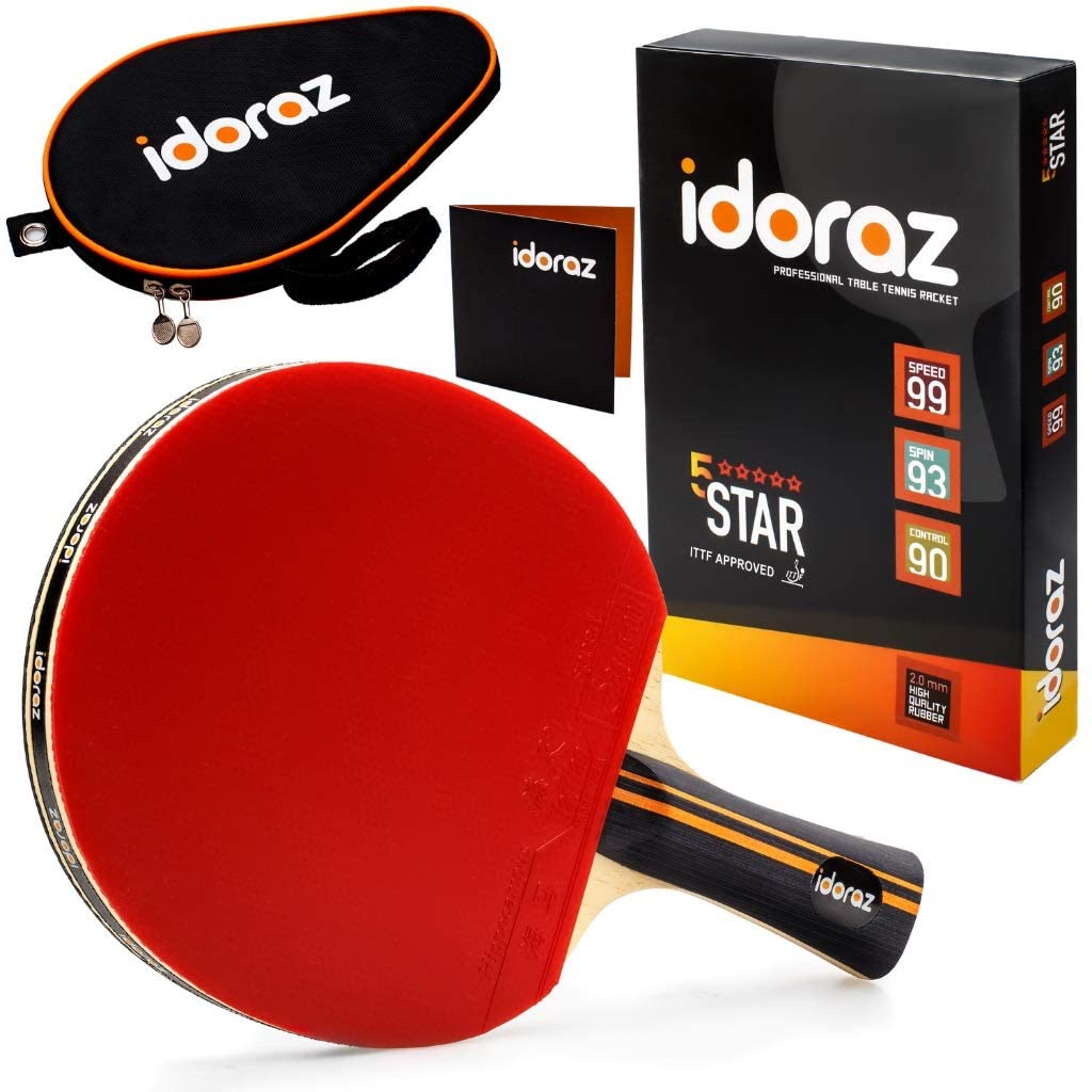Idoraz Ping Pong Paddle with Case